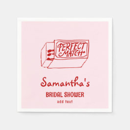 Guardanapo De Papel Casamento Coquette Desenhado à Mão Combinação Perf