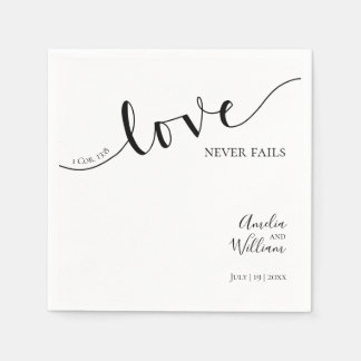 Guardanapo De Papel Casamento, Cristão, Simples, Elegante, Tipografia,