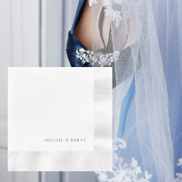 Guardanapo De Papel Casamento Cunhado Personalizado Azul de Sapphire