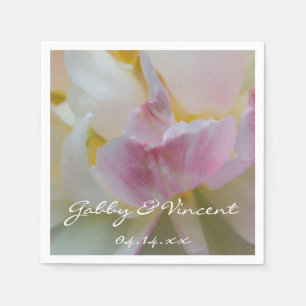 Guardanapo De Papel Casamento da primavera da Flor das Tulipas, Rosa e