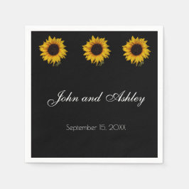 Guardanapo De Papel Casamento das gotas de água de girassol