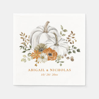 Guardanapo De Papel Casamento de Abóbora Floral Russo de Queda Napkins