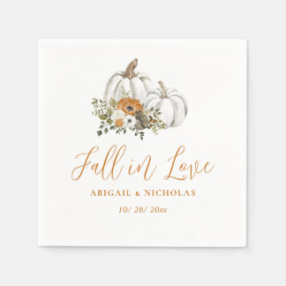 Guardanapo De Papel Casamento de Abóbora Floral Russo de Queda Napkins
