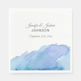 Guardanapo De Papel Casamento de Água com Turquesa Azul-Vazio