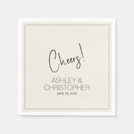 Guardanapo De Papel Casamento de Alabastro Minimalista Moderno