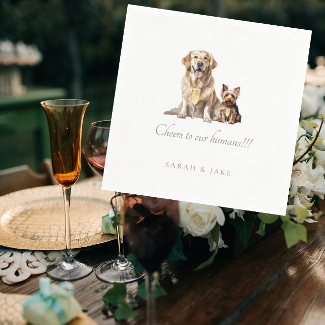 Guardanapo De Papel Casamento de animais de estimação personalizado an (Criador carregado)