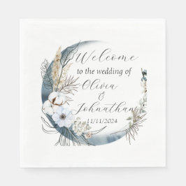 Guardanapo De Papel Casamento de Aquarela floral elegante