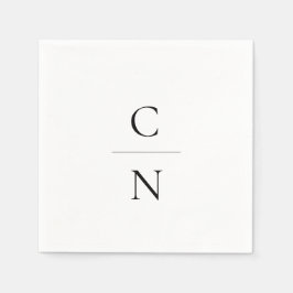 Guardanapo De Papel Casamento de Arca do Monograma Moderno