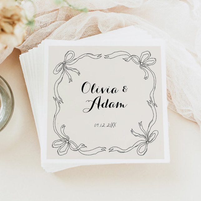 Guardanapo De Papel Casamento De Arco De Desenho Da Mão De Retorno Whi (Criador carregado)