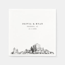 Guardanapo De Papel Casamento de Arizona Phoenix Cocktail Napkin