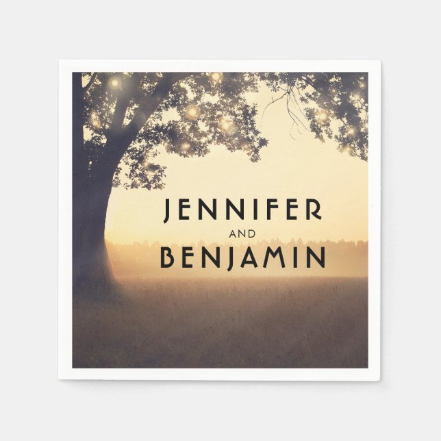 Guardanapo De Papel Casamento de Árvore (Frente)