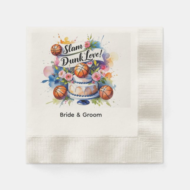 Guardanapo De Papel Casamento de basquete (Frente)