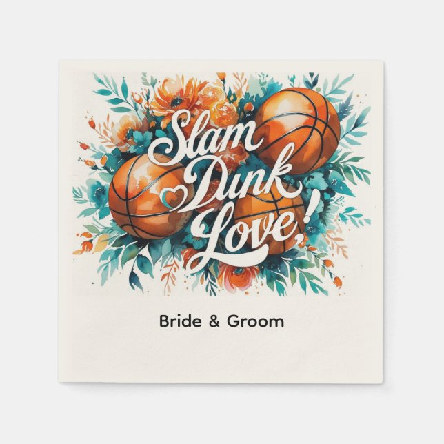 Guardanapo De Papel Casamento de basquete (Frente)