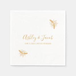 Guardanapo De Papel Casamento de Bebês e Ouro Honeycomb