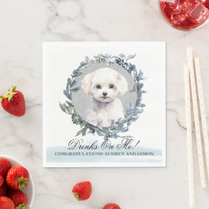 Guardanapo De Papel Casamento de Bichon Frise
