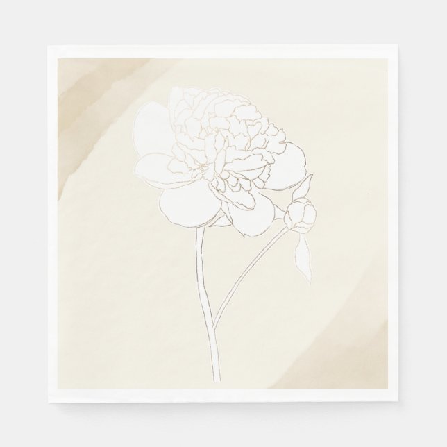 Guardanapo De Papel Casamento de Blossomas Brancos (Frente)