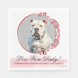 Guardanapo De Papel Casamento De Bulldog Americano Com Napkins Com Cãe
