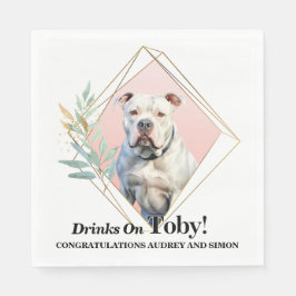 Guardanapo De Papel Casamento De Bulldog Americano Com Napkins Com Cãe