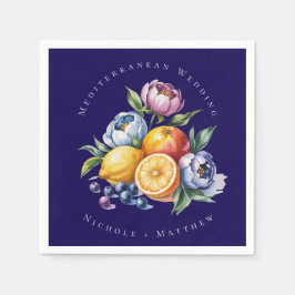 Guardanapo De Papel Casamento de Buquês de Citros do Mediterrâneo