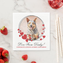 Casamento de Cachorro Australiano Napkin com Foto