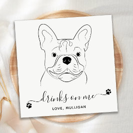 Guardanapo De Papel Casamento De Cachorro Bebe Para Mim Um Bulldog Fra