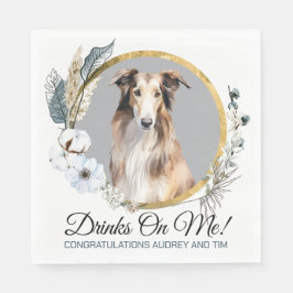 Guardanapo De Papel Casamento De Cachorro Borzoi Com Napkins Com Cães 