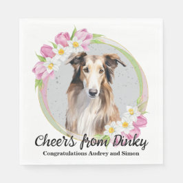 Guardanapo De Papel Casamento De Cachorro Borzoi Com Napkins Com Cães 