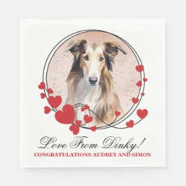 Guardanapo De Papel Casamento De Cachorro Borzoi Com Napkins Com Cães 