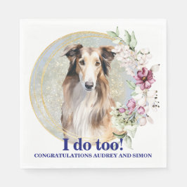 Guardanapo De Papel Casamento De Cachorro Borzoi Com Napkins Com Cães 