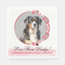 Guardanapo De Papel Casamento de Cachorro da Montanha Bernese Napkins