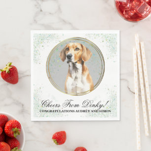 Guardanapo De Papel Casamento De Cachorro De Foxhound Inglês Em Nápole