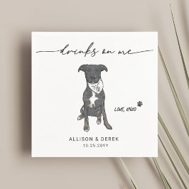 Guardanapo De Papel Casamento de Cachorro de Pet Bandana com Bebidas B