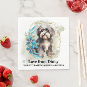 Guardanapo De Papel Casamento De Cachorro Havanês Em Nápoles Com Foto