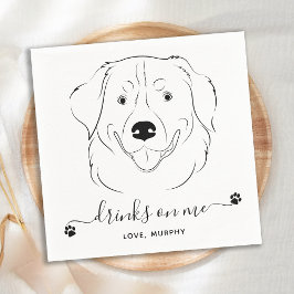 Guardanapo De Papel Casamento De Cachorros Bebe Em Mim Ouro Personaliz