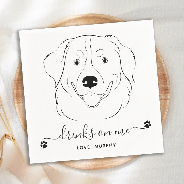 Guardanapo De Papel Casamento De Cachorros Bebe Em Mim Ouro Personaliz (Criador carregado)