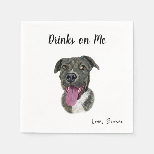 Guardanapo De Papel Casamento de Cachorros Napkins (Frente)