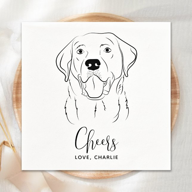 Guardanapo De Papel Casamento de Cachorros Personalizado Cheers Labrad (Criador carregado)