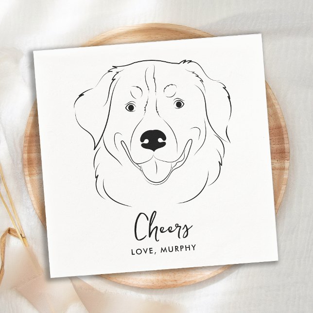 Guardanapo De Papel Casamento de Cachorros Personalizado Retriever de  (Criador carregado)