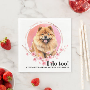 Guardanapo De Papel Casamento De Cães De Chow Com Napkins Com Cães Fot