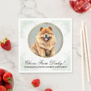 Guardanapo De Papel Casamento De Cães De Chow Com Napkins Com Cães Fot
