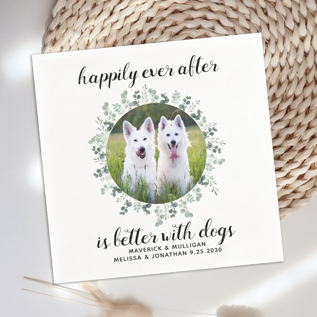 Guardanapo De Papel Casamento de Cães Personalizado (Criador carregado)