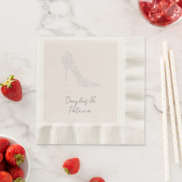 Guardanapo De Papel Casamento de Calçado de Alto Alcance de Blush Diam