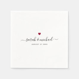 Guardanapo De Papel Casamento de Caligrafia Elegante Personalizada Mod