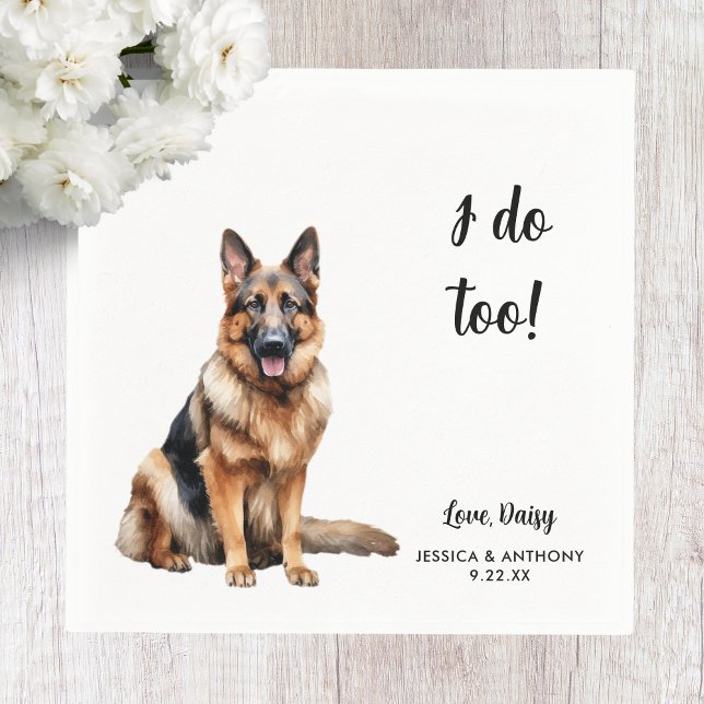 Guardanapo De Papel Casamento de Cão Pastor Alemão  (Criador carregado)