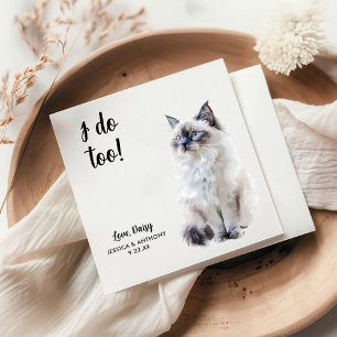 Guardanapo De Papel Casamento de Cat Personalizado