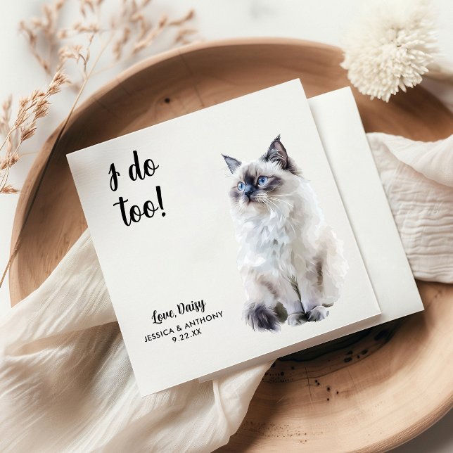 Guardanapo De Papel Casamento de Cat Personalizado (Criador carregado)