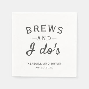 Guardanapo De Papel Casamento de cervejaria do Brewery Brews e eu