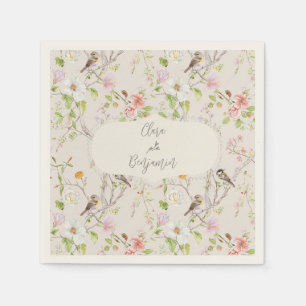 Guardanapo De Papel Casamento de Chinoiserie Floral Rosa