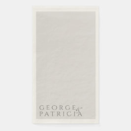 Guardanapo De Papel Casamento de Cinzas de Tipografia Moderna Clássica
