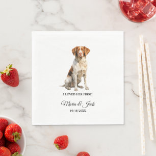 Guardanapo De Papel Casamento de Cocktail de Pet de Brittany Spaniel